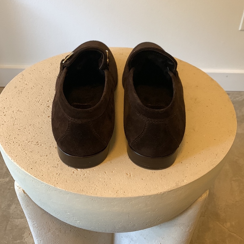 Salvatore Ferragamo - Men’s Dark Brown Suede Loafers - Picture 7 of 8